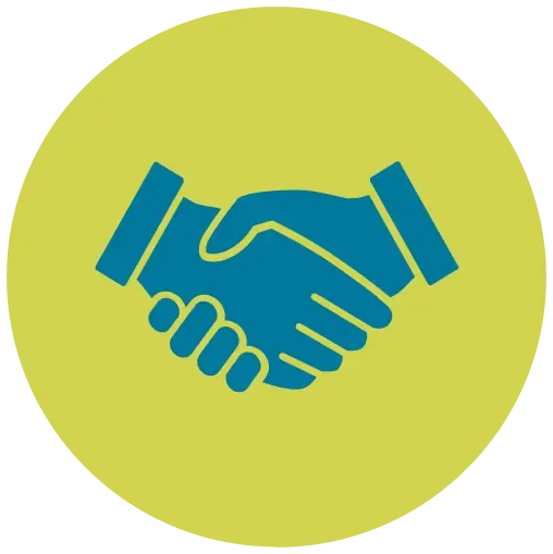 Icon Kooperation Händeschütteln